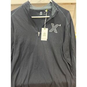 Tasc Performance Mens Black Bamboo Cotton Quarter Zip Pullover Shirt Size M NEW